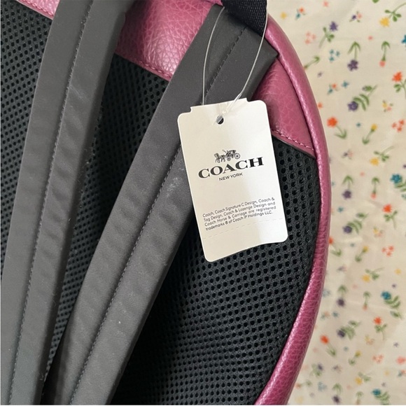Coach Burgundy Leather Backpack - Picture 5 of 8